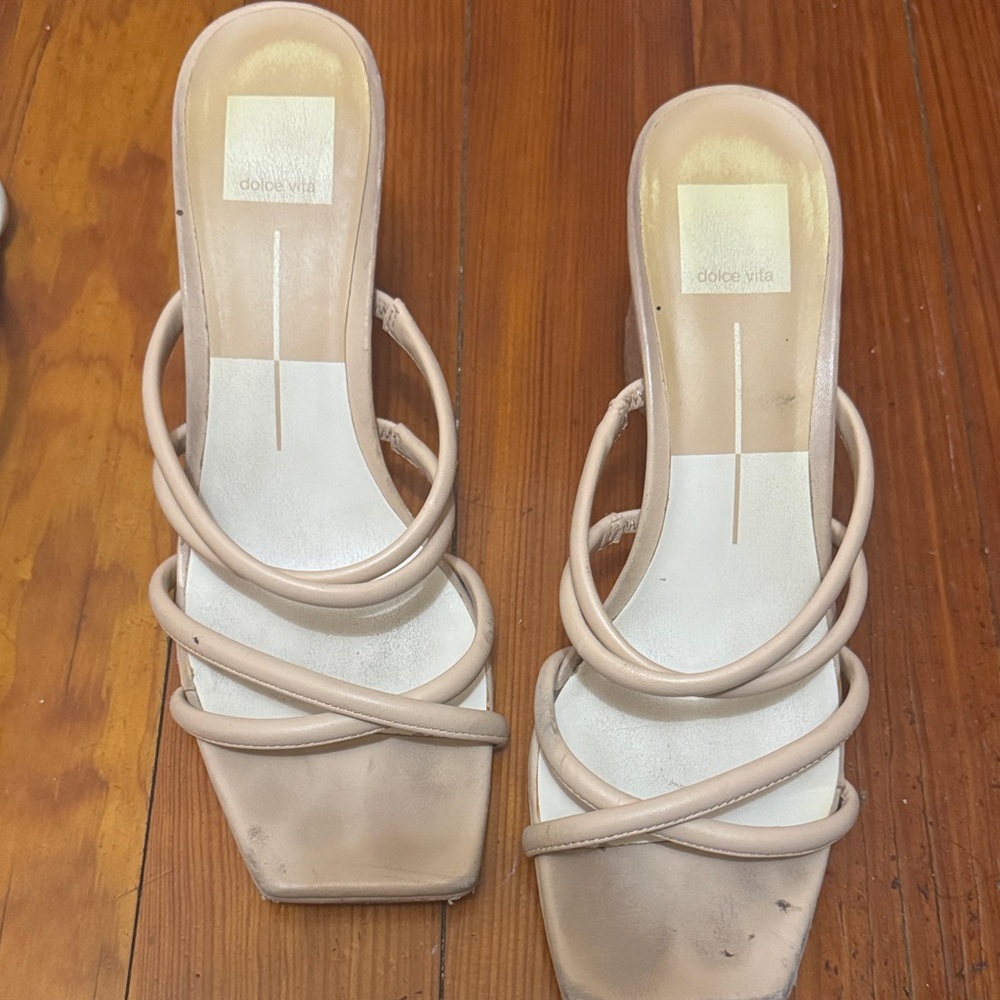 Dolce Vita Beige Strappy Heels